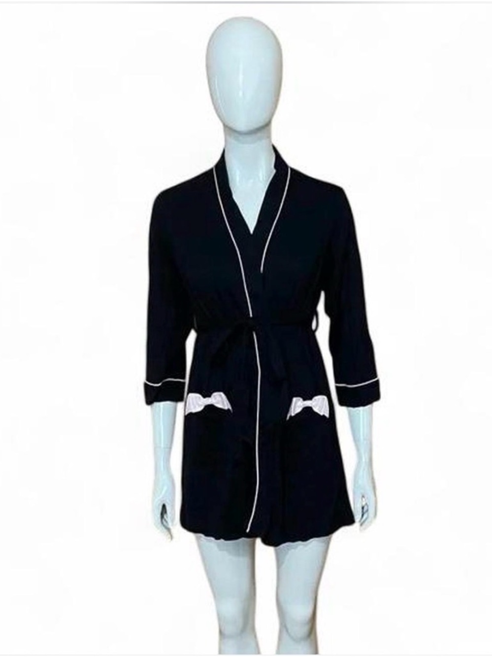 Black Kate Spade robe with Pink bows
